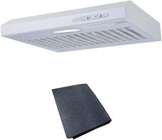 Cookology 50cm Wall Visor Cooker Hood - Extractor Fan - Filters - White | Wall Mounted - 3 Speed Ventilation - LED Light