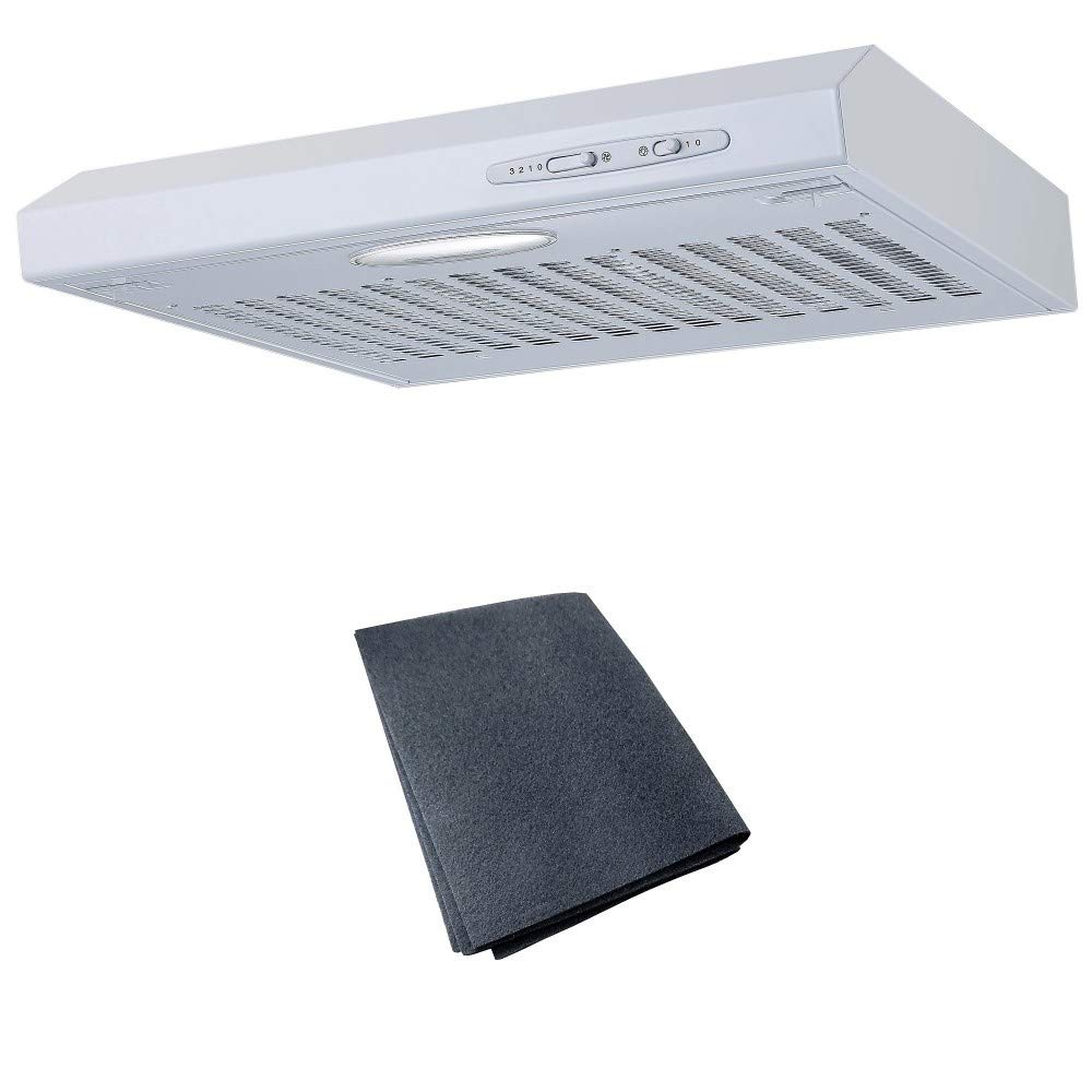 Cookology 50cm Wall Visor Cooker Hood - Extractor Fan - Filters - White | Wall M