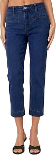 Sidefeel Women's Capri Jeans High Waist Stretchy Skinny Jeans Casual Summer Trendy Cropped Pants with Welt Pockets