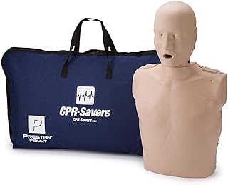 CPR Savers Prestan Professional Adult CPR Training Manikin with 2019 AHA Feedback Monitor, Medium Skin, PP-AM-100M-MS