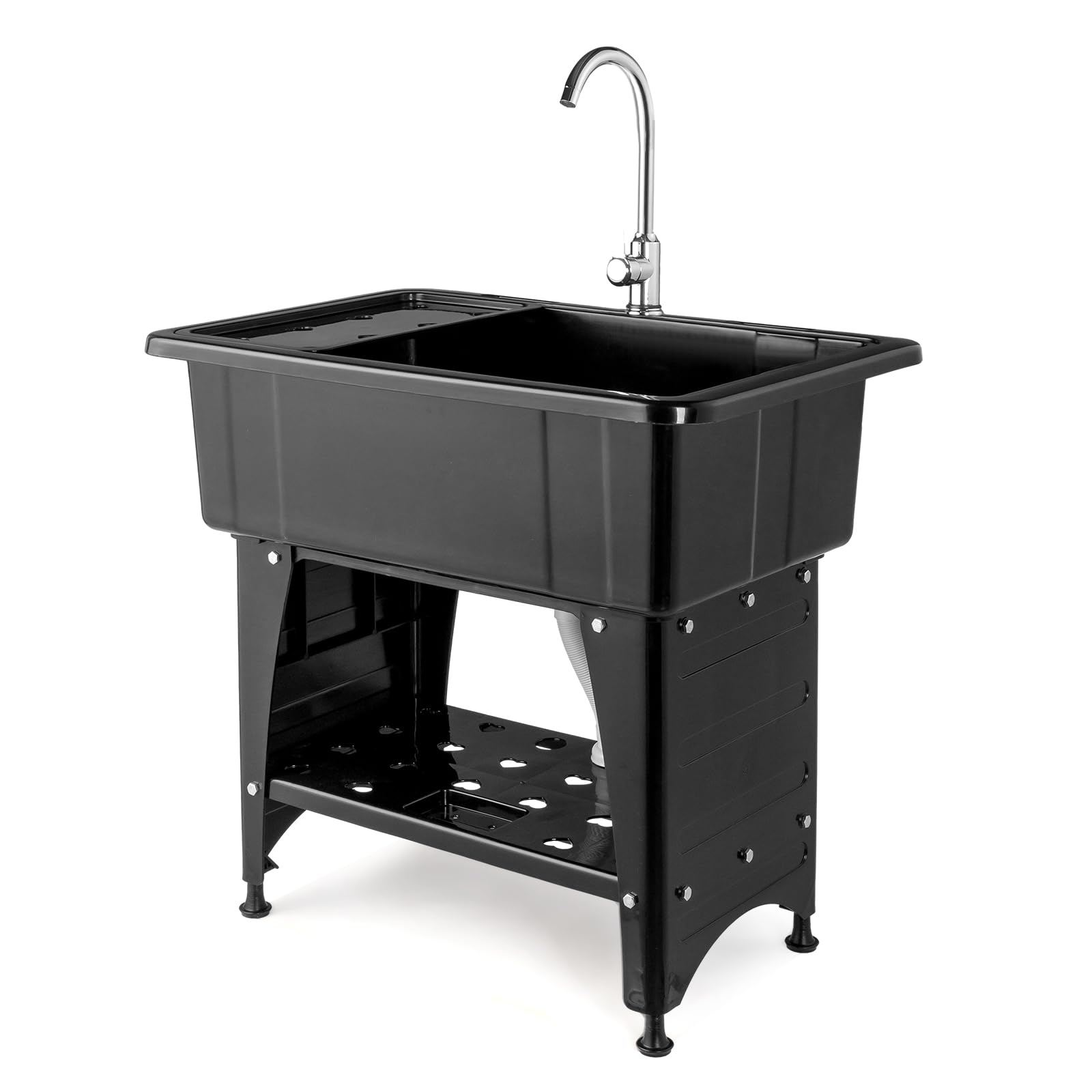 VINGLI 20-Gallon Utility Sink Laundry Tub for Washing Room, Freestanding Utility