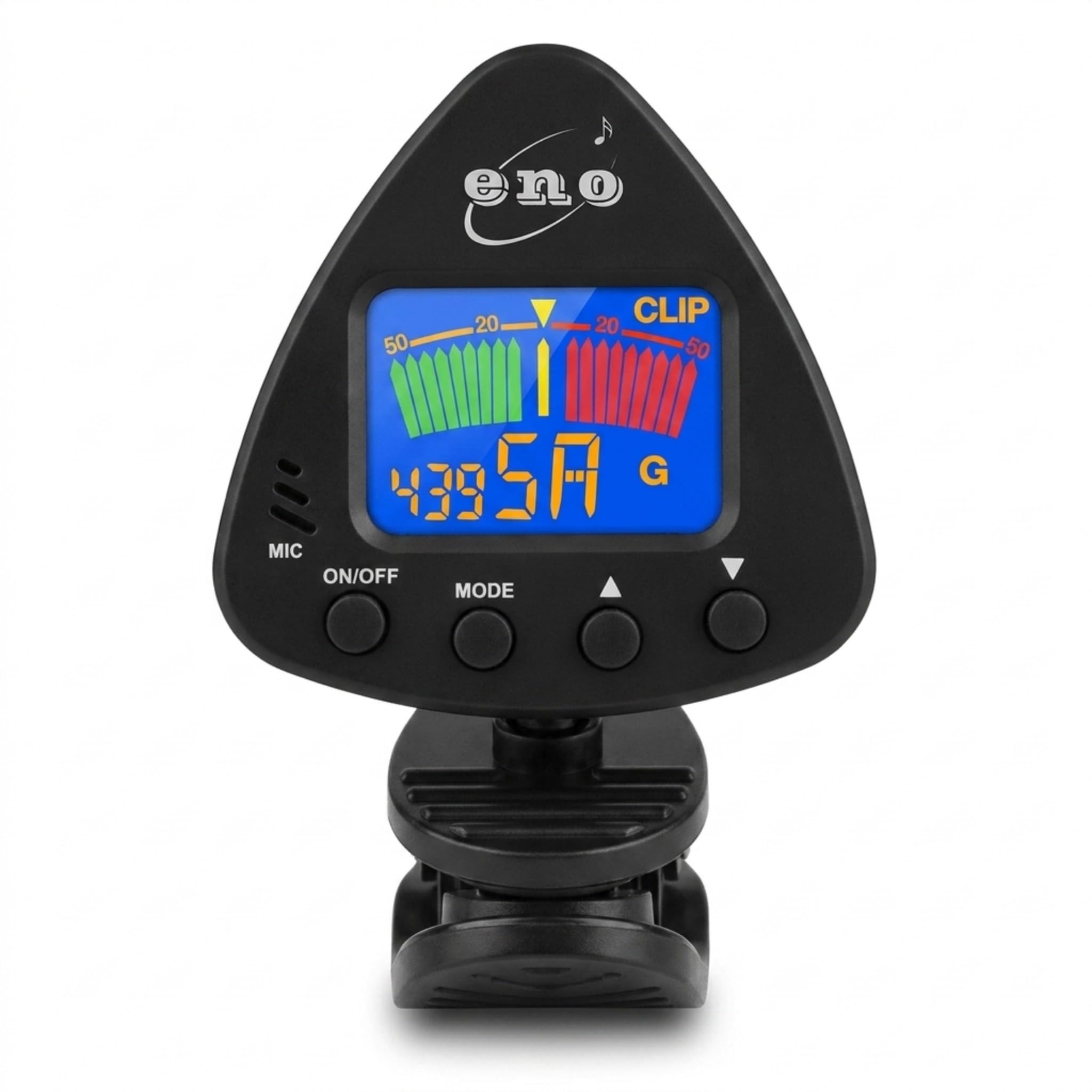 ENO 20537 Clip on Guitar Tuner Clip on Ukulele Tuner Bass Tuner Violin Tuner Chr