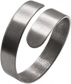 Antica Fucina Rho® Adjustable Ring in Pure Titanium | Fine and Essential - Metal Thickness 0.8 mm | Craftsmanship - Handmade in Italy | for Men and Women | Unisex