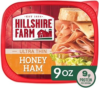 Hillshire Farm Ultra Thin Sliced Deli Meat, Honey Ham, 9 oz | Gluten free; no artificial ingredients; no added nitrates or nitrites; great for sandwiches, wraps & charcuterie