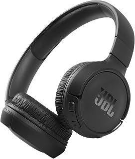 JBL Tune 510BT - Bluetooth headphones with up to 40 hours battery, microphone for call, foldable and comfortable, Android and iOs compatible (Black)