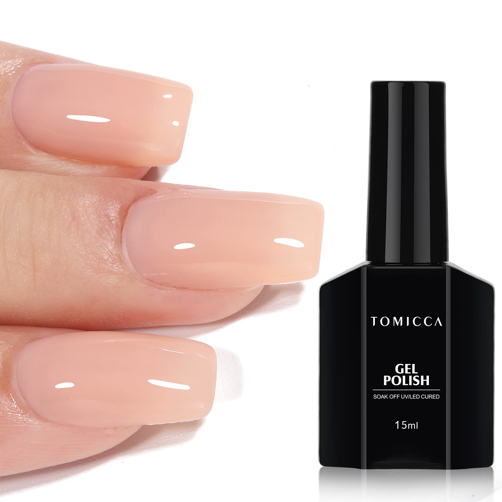 Tomicca UV Nail Polish Nude Colours 15 ml for Nail Art