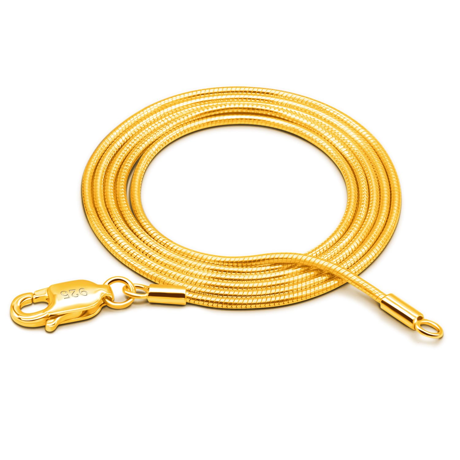 Dankadi Women 925 Sterling Silver Magic Snake Chain Necklace- Men 1.2MM Solid Sn