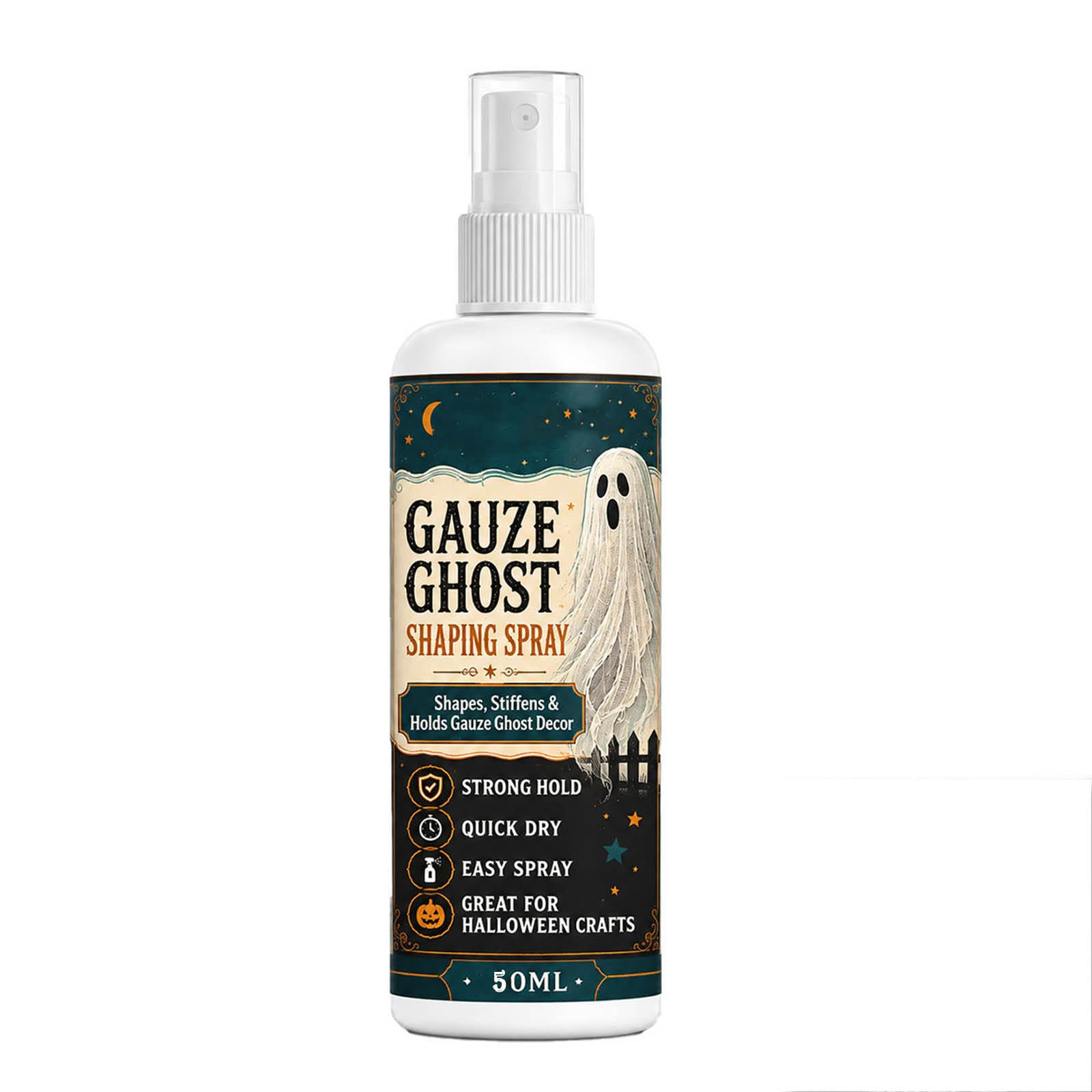 Halloween Quick-Dry Fabric Stiffening Spray, Fabric Stiffening Spray，50ml | Hall