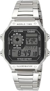 Casio Digital Fashion Quartz Mens Youth Casio AE-1200WHD-1A, Gray, Digital