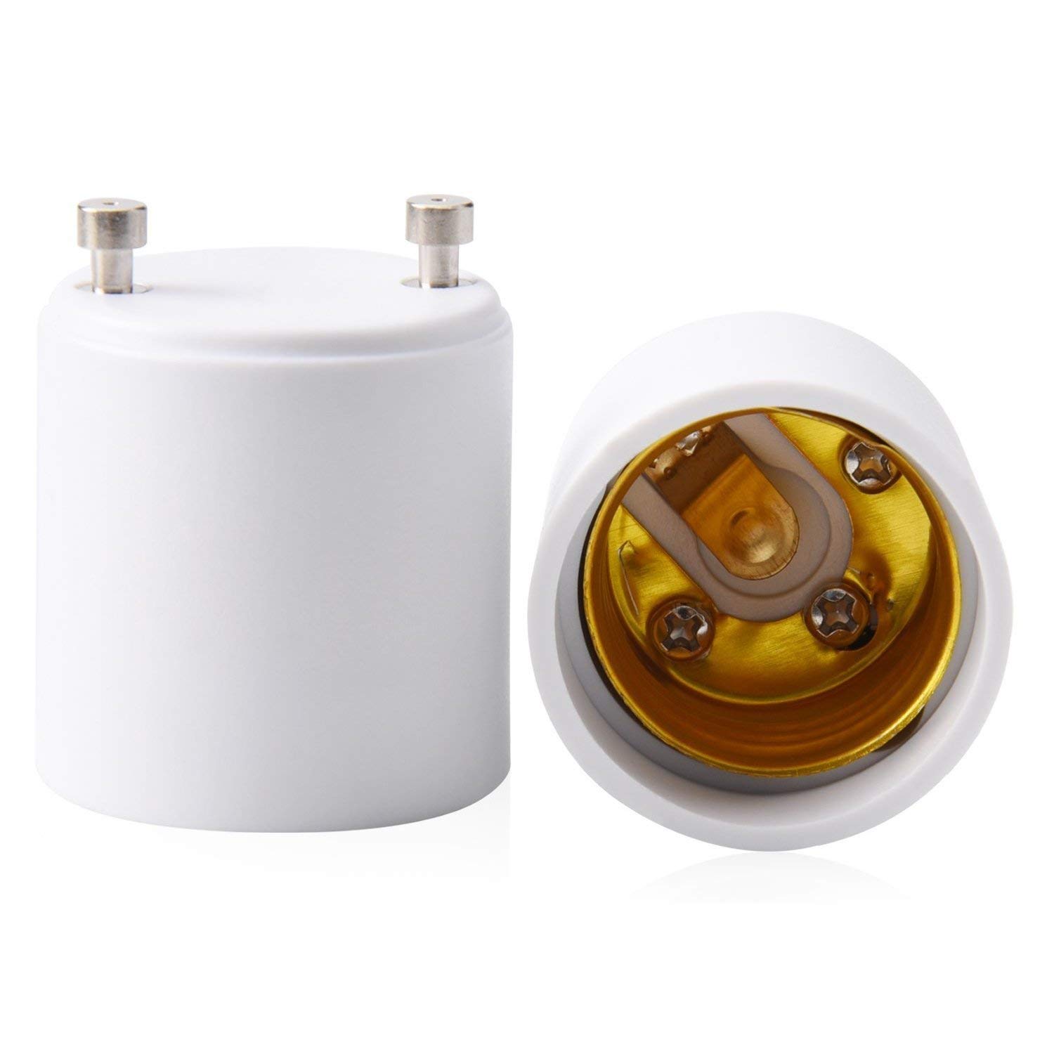 2 Pack JACKYLED GU24 to E26 Adapter, Up to 392℉ Heat Resistant | Converts GU24 B