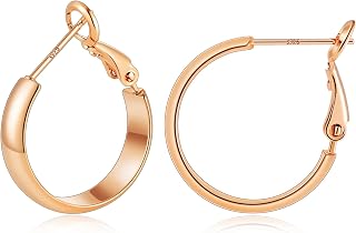 Gacimy Gold Hoop Earrings for Women with 925 Sterling Silver Post