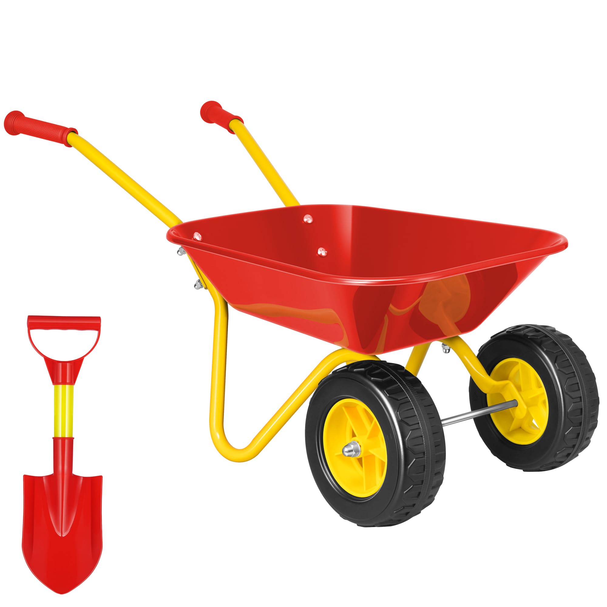 VIVOHOME Kids Wheelbarrow Children Garden Cart | with Toddler Gardening Tool Set