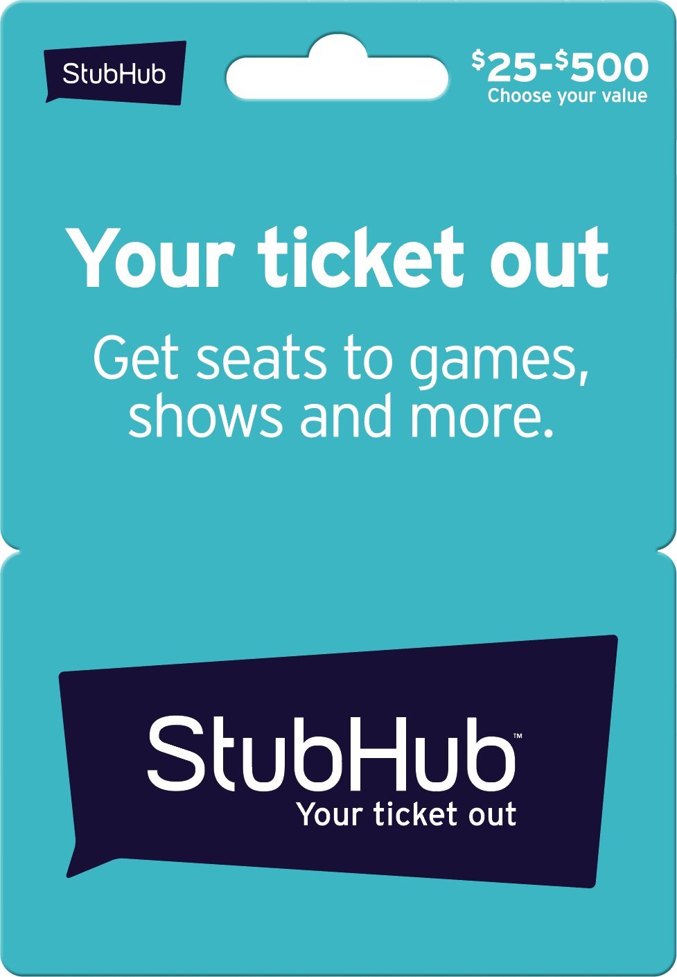 StubHub Physical Gift Card - $100