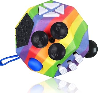 VCOSTORE Fidget Toys, 12 Sided Fidget Toy Cube for Adults Kids,Rainbow