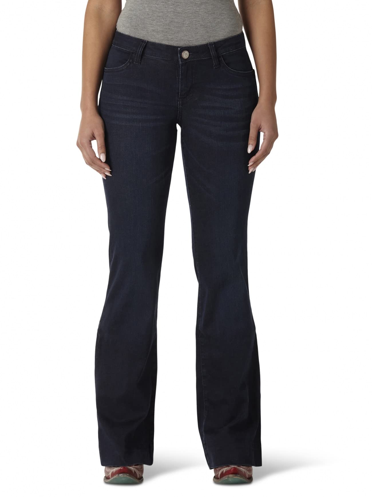 Wrangler Women's Retro Mid Rise Wide Leg Jean