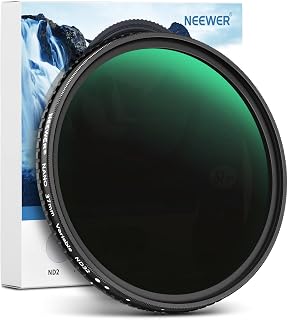 NEEWER 37mm HD Variable ND Filter ND2-ND32 (1-5 Stops) No X Cross/Optical Glass/30 Layer Nano Coated/Ultra Slim Aluminum Alloy Frame/Water Repellent/Anti Scratch Adjustable Neutral Density Filter