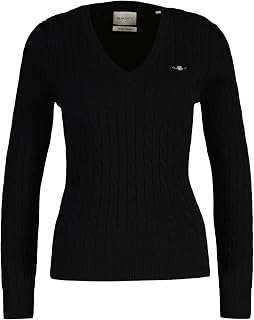 GANT Womens Cotton Cable Knit Crew Neck Sweater