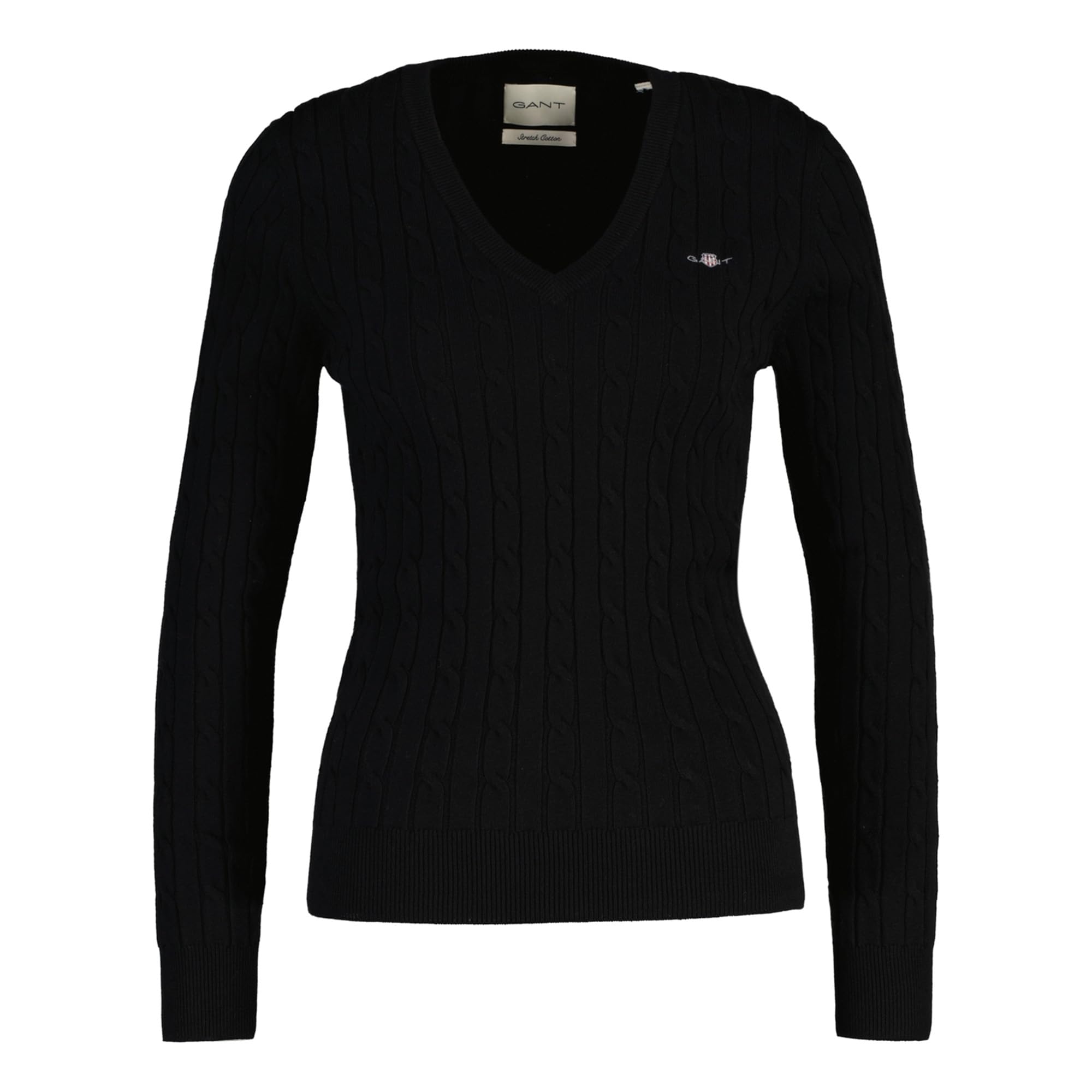 GANT Womens Cotton Cable Knit Crew Neck Sweater