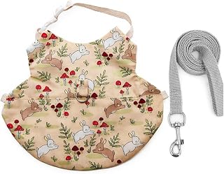 Rabbit Harness and Leash for Walking, Running, Hiking, Outdoor Camping Adjustable Escape Proof for Bunny Kitten Puppy Small Pets