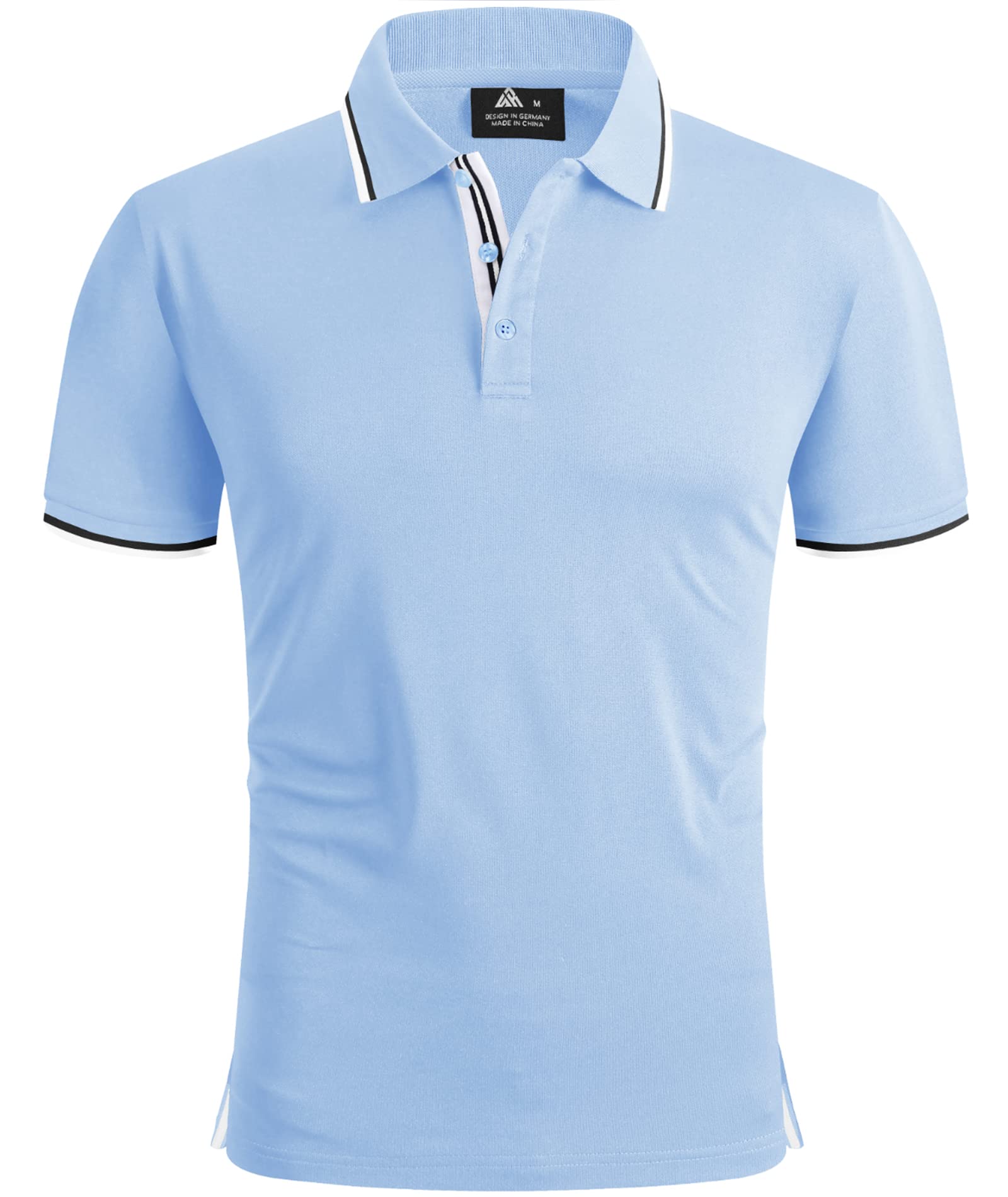 SECOOD Mens Polo Shirt Moisture Wicking Short Sleeve Outdoor Sports Performance 