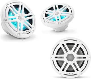 JL Audio Marine M3 6.5" (3 Pair) & 10" Subwoofer Sport Grill Gloss White Bundle - M3-650X-S-Gw, M3-10IB-S-Gw-4