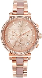 Michael Kors Parker Women's Stainless Steel and Pavé Crystal Watch with Steel, Leather, or Silicone Band