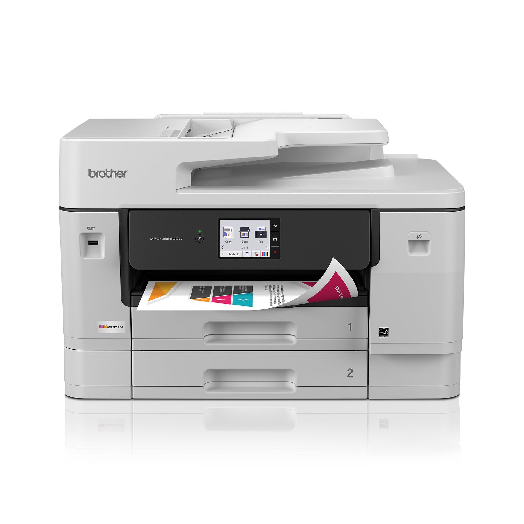 Brother INKvestment 6960 Wireless Color Inkjet All-in-One Printer with 11”x17” C