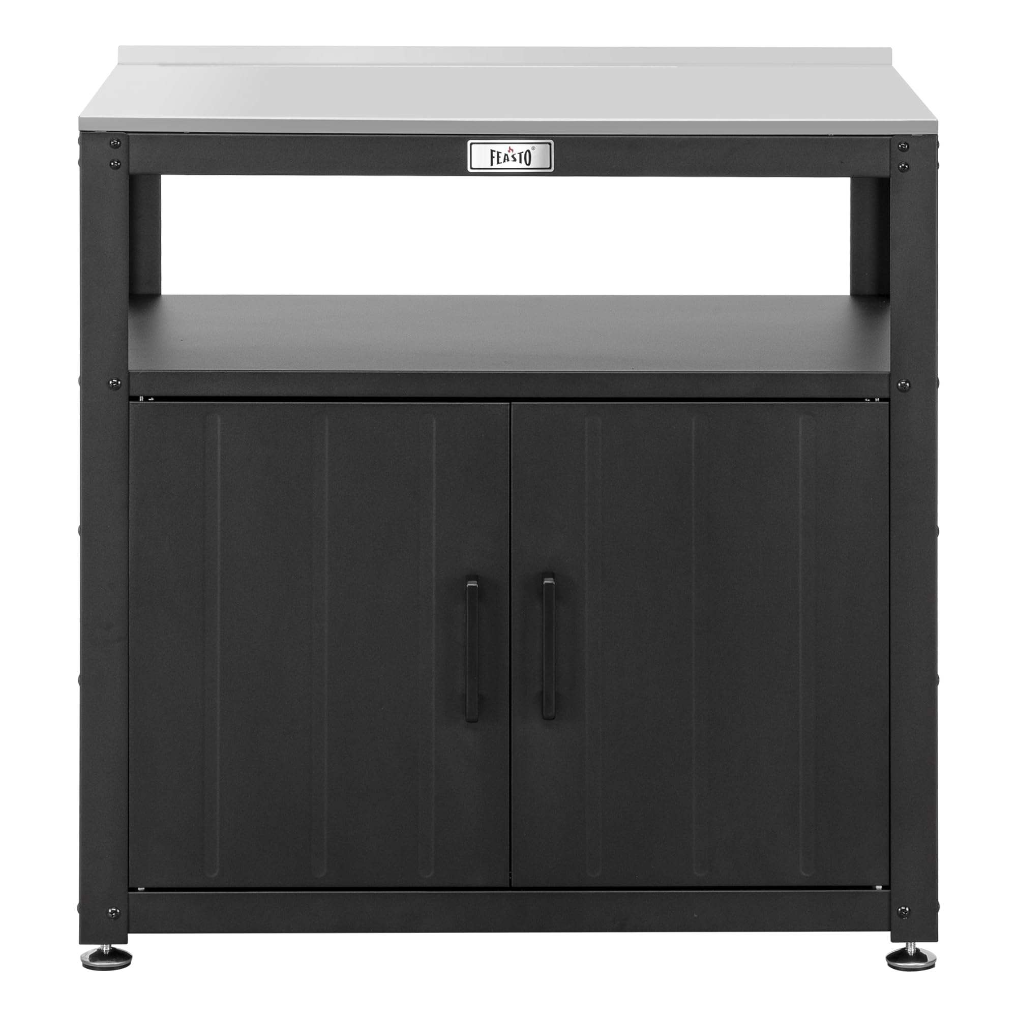 Feasto Metal Outdoor Potting Bench with Storage Cabinet for Garden Work | Durabl