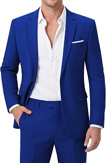 MAGE MALE Mens 2 Piece Suit Sets for Business,Slim Fit Jacket & Pants