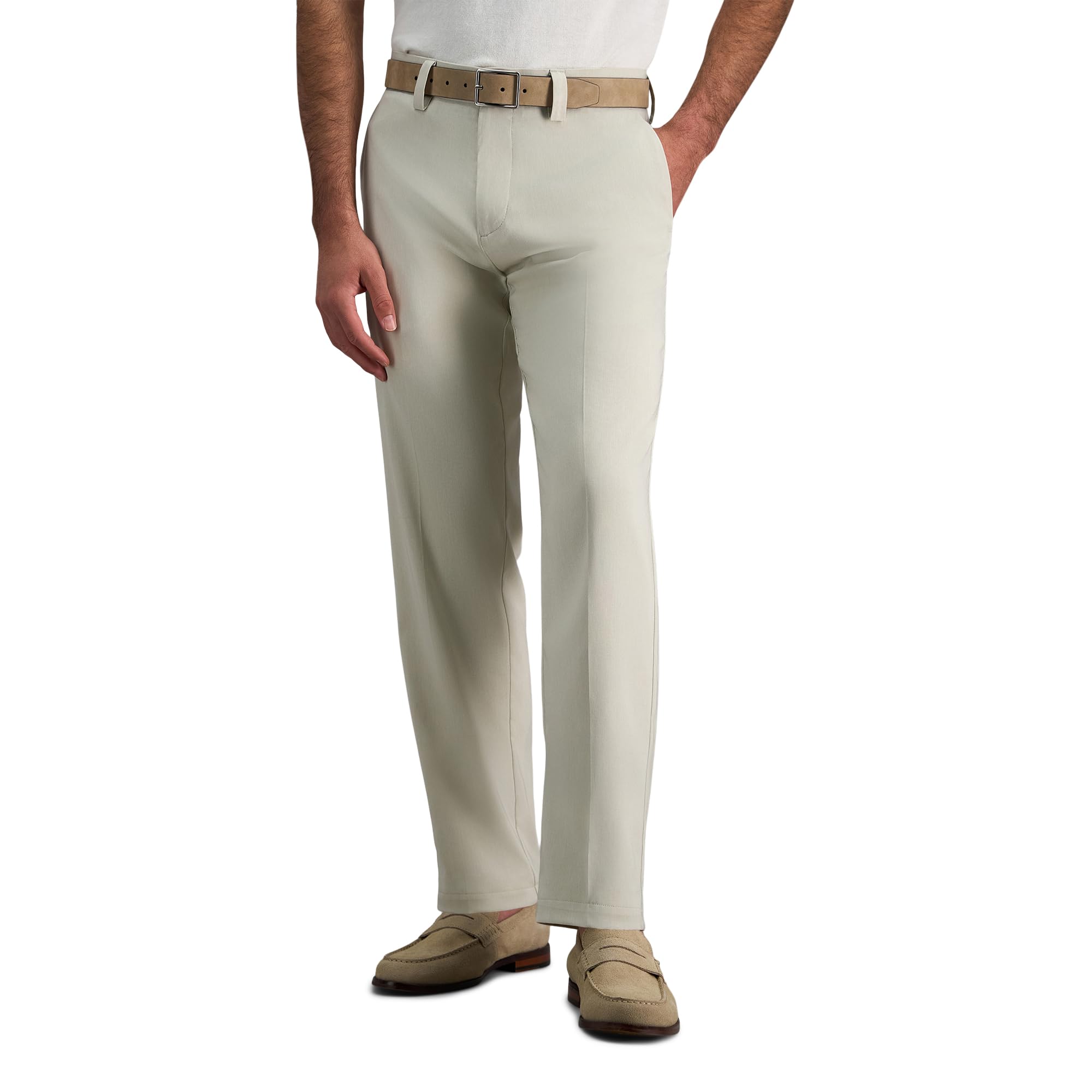 Haggar Cool Right Performance Flex Herren-Hose, gerade Passform, flache Vorderse