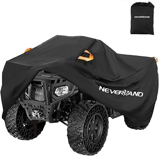 NEVERLAND ATV Cover Waterproof Heavy Duty 4 Wheeler Cover for Honda XL | ATV Covers Waterproof Outdoor Heavy Duty Quad Cover fits Polaris Yamaha Suzuki Honda Black
