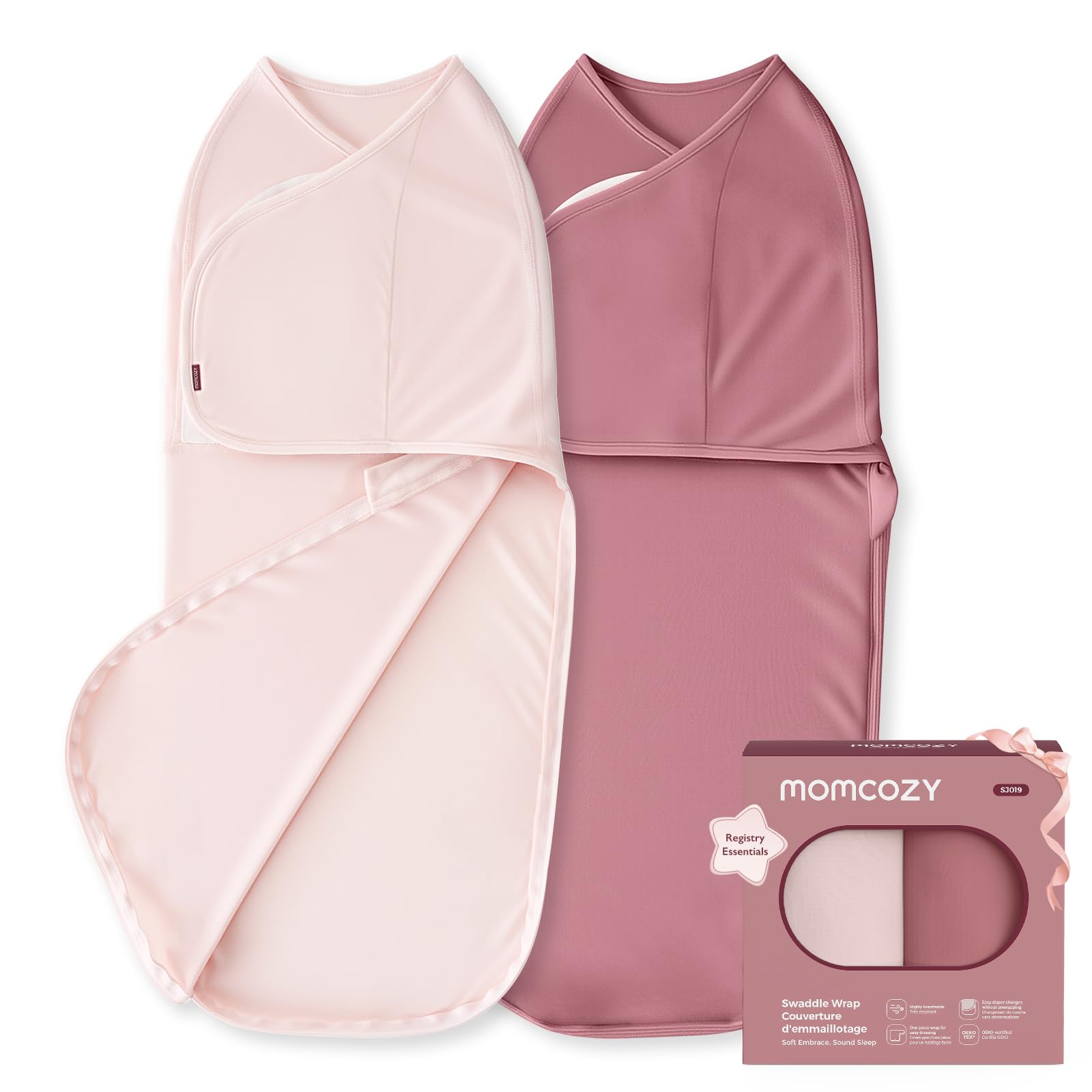 Momcozy Swaddles for Newborns, Quiet Fastener Swaddle for Infant 0-3 Months | Ne