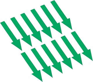 Direction Arrow Stickers, Pack of 18 PVC Removable Self Adhesive Waterproof Floor Decals Wall Marking Signs for Road Signs, Green