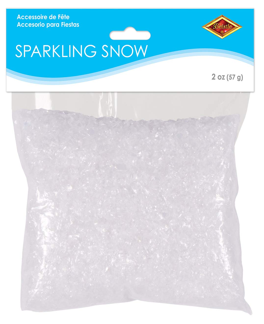 Beistle Sparkling Snow – Iridescent Winter Display Confetti, 2 Ounces | Shimmeri