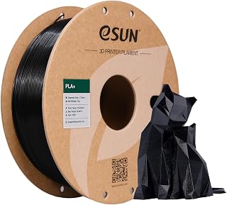 eSUN PLA+ Filament 1.8 mm, 3D PLA Plus filament 1 kg Black | Better toughness and accuracy +/- 0.02mm. Stronger than standard PLA Excellent adhesion for 3D printer.