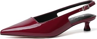Mostrin Kitten Heel Women's Pointed Closed Toe Heel Low Pumps Shoes Party Work Office