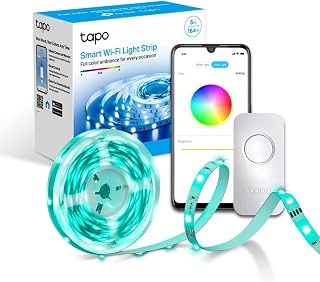 Tapo L900-5 - WiFi Smart LED Strip, Multi-Color RGB, App/Voice Control | Dimmable. 16M Colours. Effects of Light. No Hub Required. Cuttable to size. Voice Control (Alexa/Google) and App Tapo.