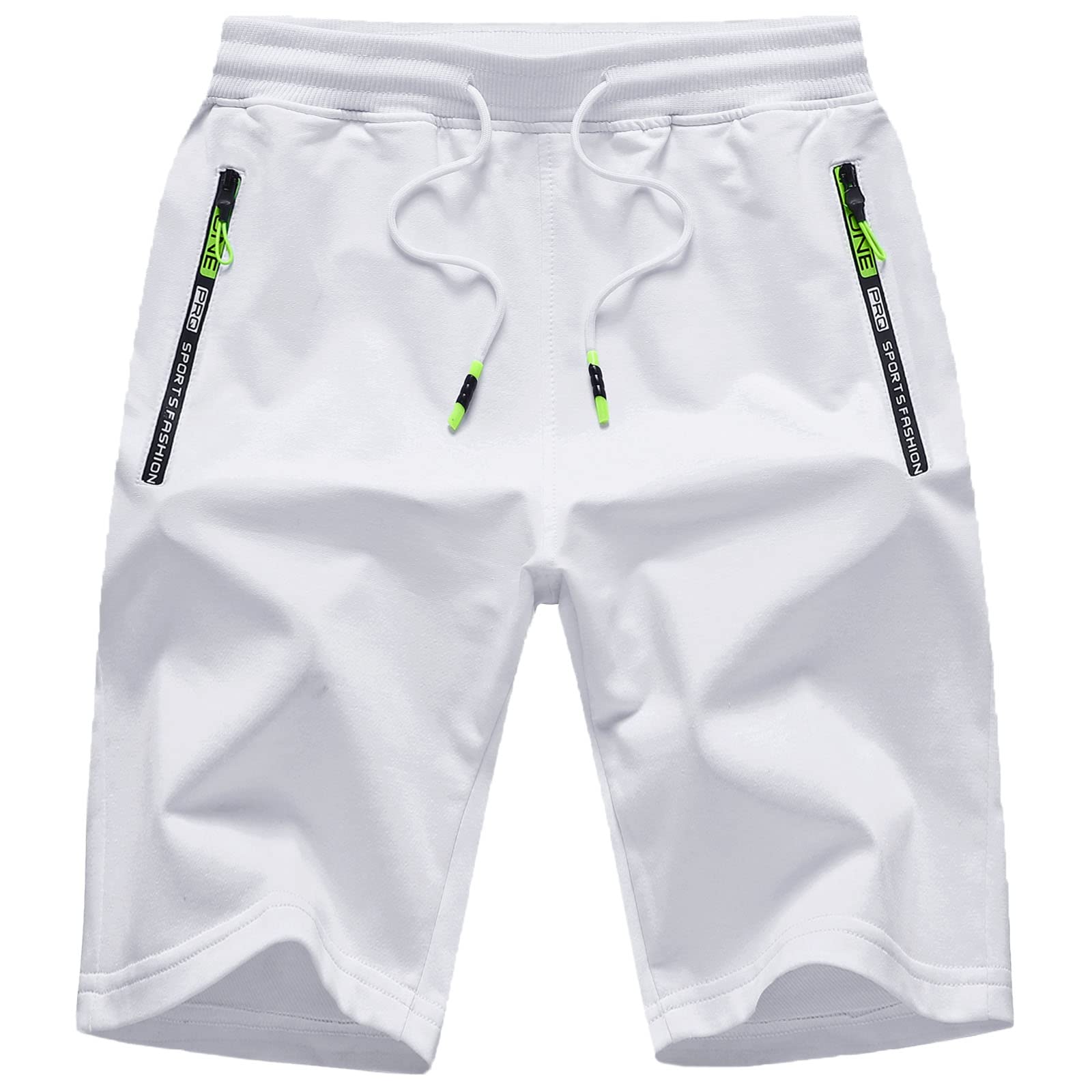 JustSun Men's Sports Shorts with Zip Pockets