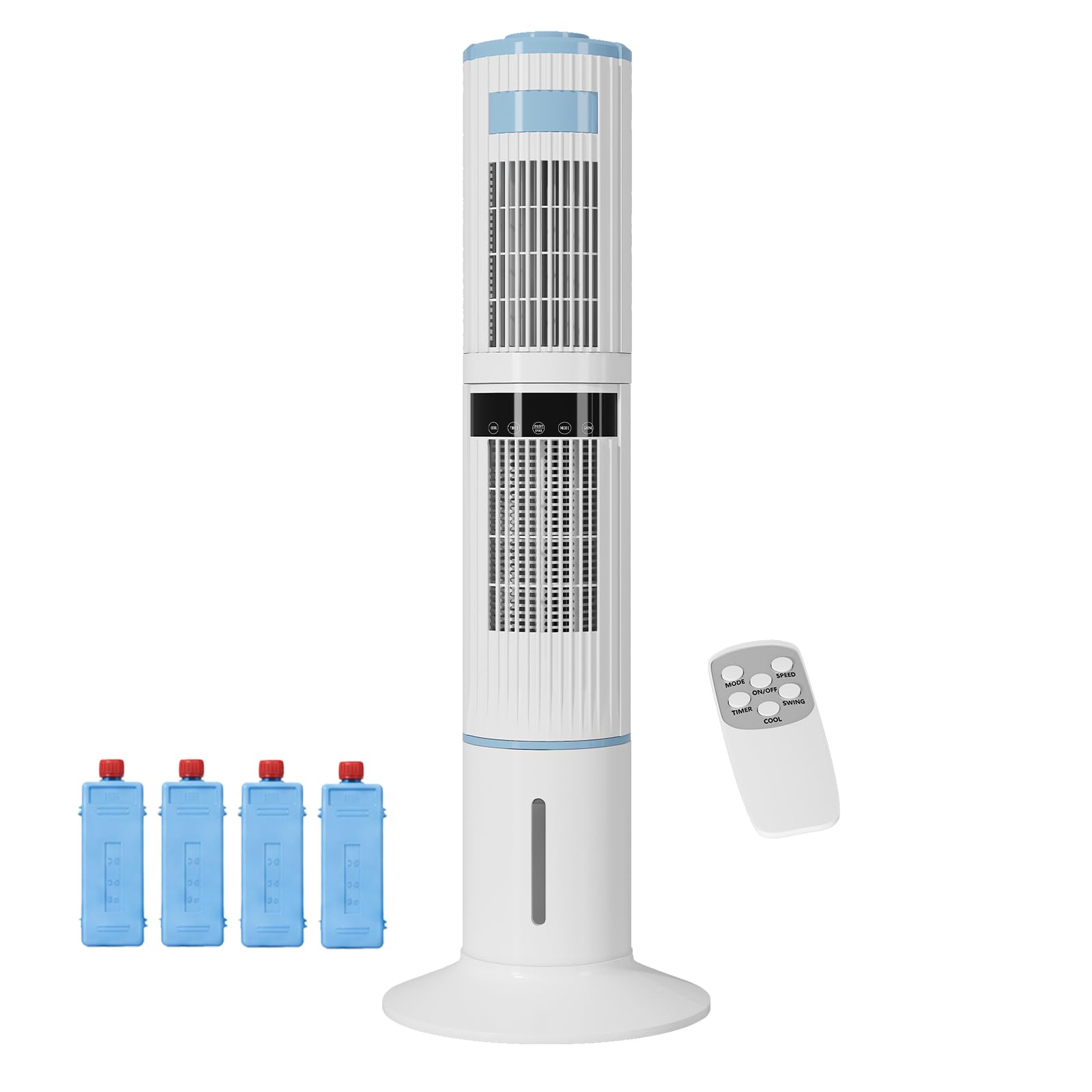 TABU Portable Tower Fan, Evaporative Cooler, Swamp Air Cooler, 47"H | 360° Upper