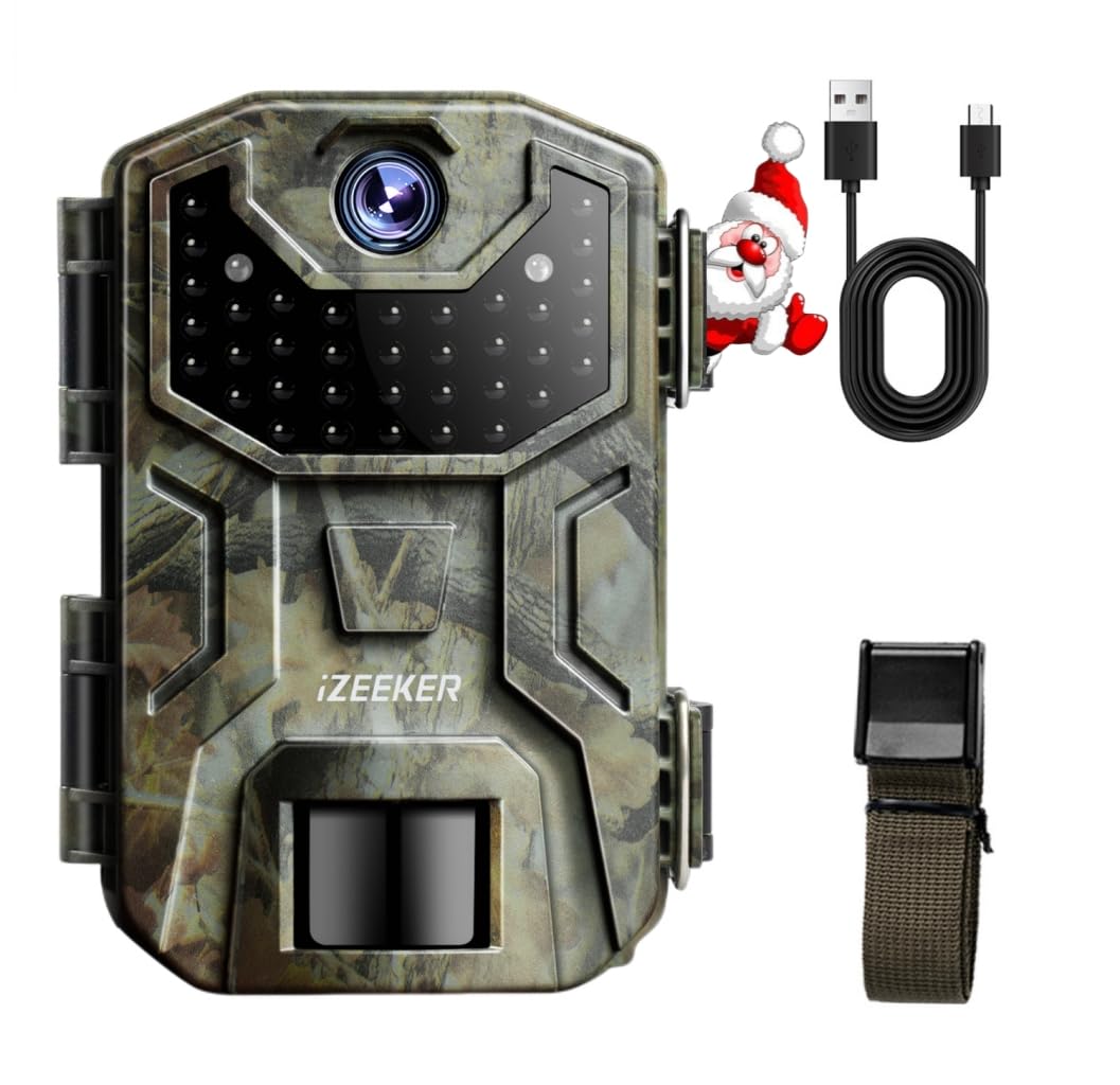 iZEEKER Trail Camera HD 36MP, Trail Cameras with 940nm No Glow Infrared LEDs, No
