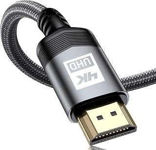 Câble HDMI 4K 5m Sweguard 4K @ 60Hz 18Gbps High Speed HDMI 2.0 Câble en nylon tressé, connecteurs plaqués or avec Ethernet/canal de retour audio, compatible avec vidéo 4K UHD 2160p, HD 1080p