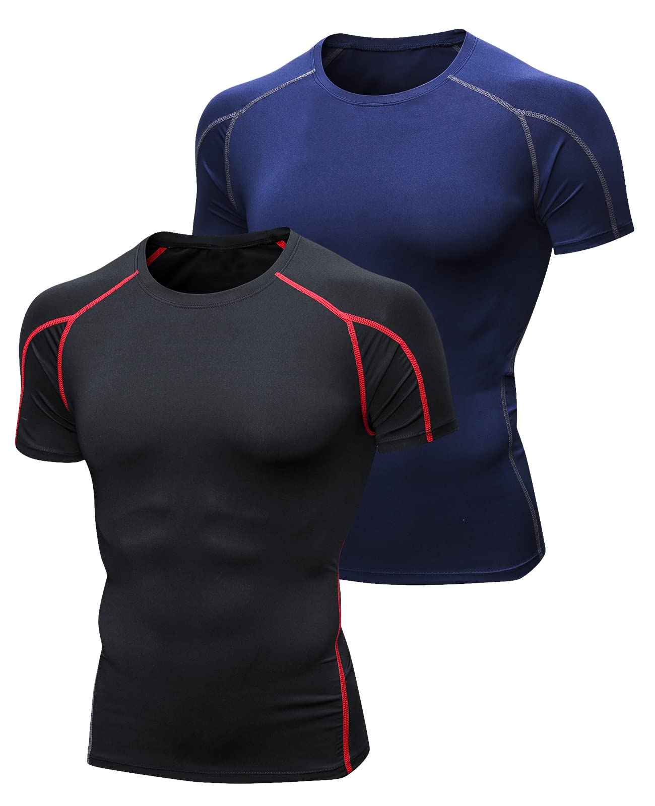 Niksa Functional Shirt Men's Short Sleeve 2 Pieces Compression Shirt Men's Runni