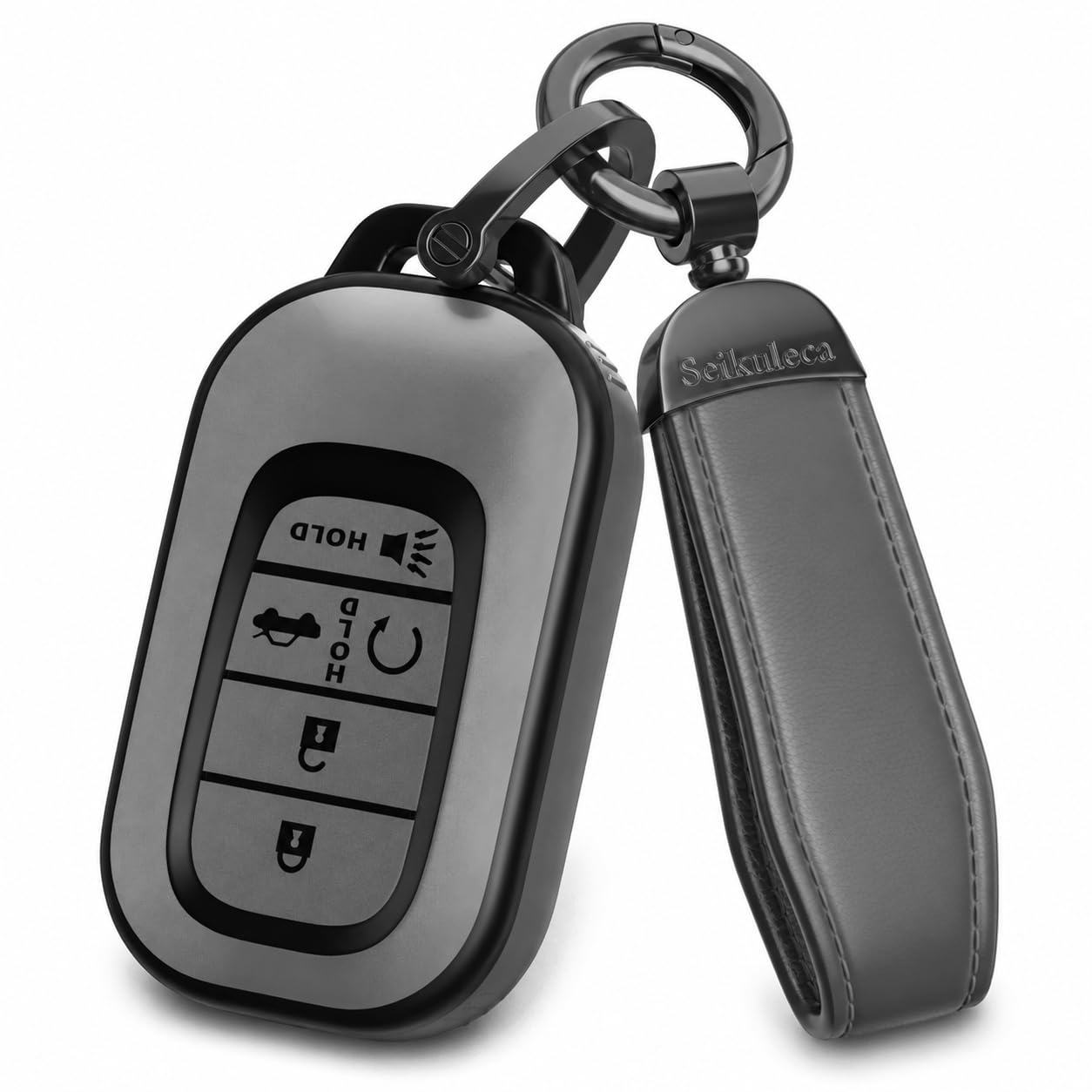 for Honda Key Fob Cover Accessories- Matte TPU Key Fob Cover with Leather Keycha