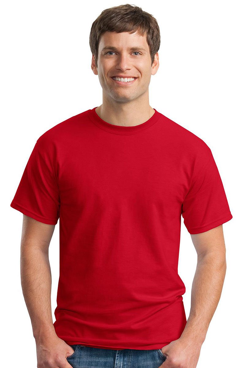 Gildan Men's Seamless Double Needle T-Shirt, white, . (Pack12)