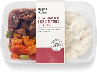 Amazon Kitchen, Slow Roasted Beef & Mashed Potatoes, Single Serve Meal, 12 Oz