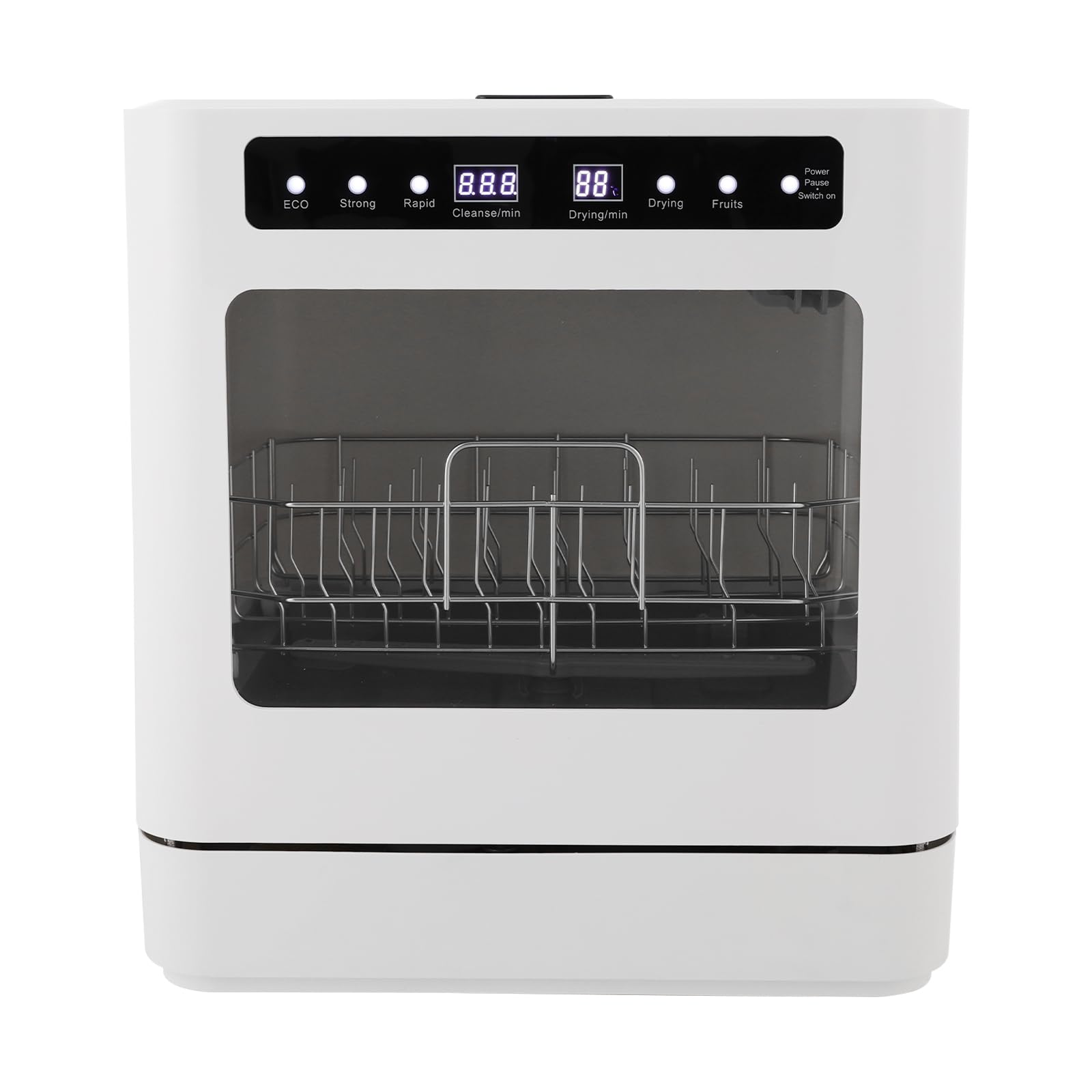 Countertop Dishwasher 800W Portable Mini Dishwasher 6.8L/1.8 Touch Controls Gall