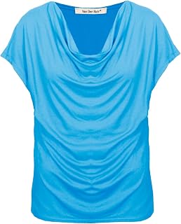 Van Der Rich ® - Women's Cowl Neck Blouse T-Shirt