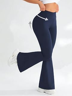 Women Yoga Pants Bootcut Flare Flare Leggings Flare Bell Bottom Leggings High Waist Leggings Tummy Control Workout Pants