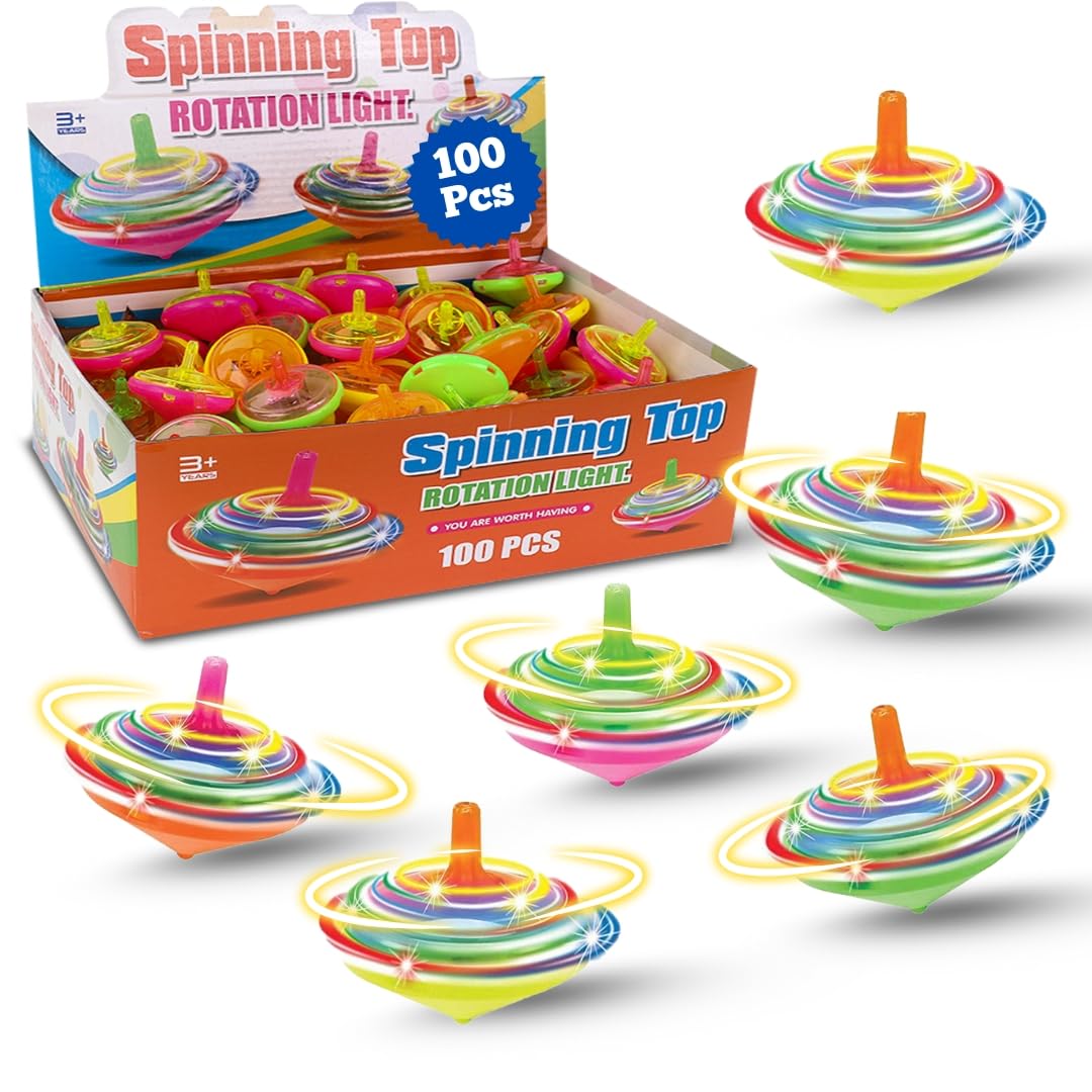 LED Flashing Spinning Tops for Kids, Bulk Party Favors and Classroom Prizes | Co