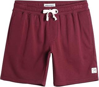 maamgic Mens Athletic Gym Shorts 5/7" Elastic Waist Casual Pajama Pocket Jogger Men Workout Short Pants
